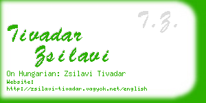 tivadar zsilavi business card